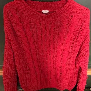 Garage Red Knit Sweater.